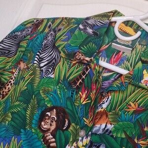 Vintage Cabela's Jungle Allover print button down